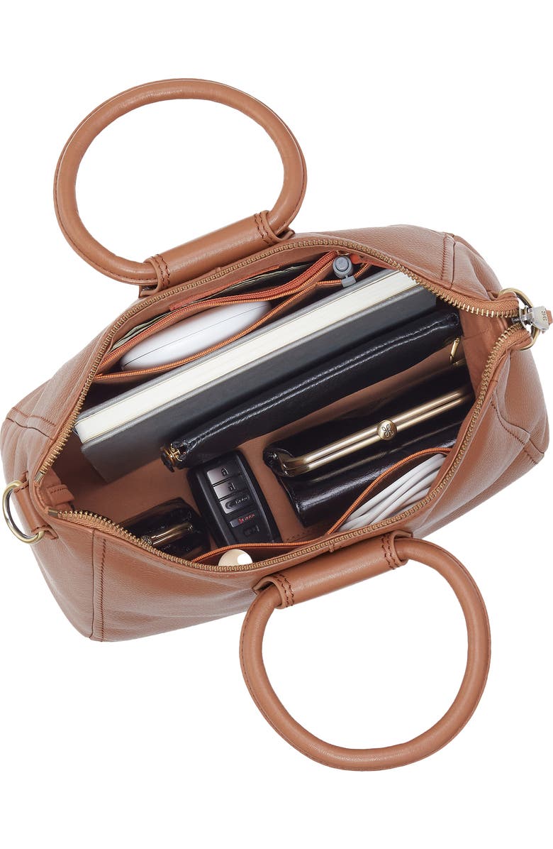 HOBO Medium Sheila Leather Satchel, Alternate, color, Brown Sugar