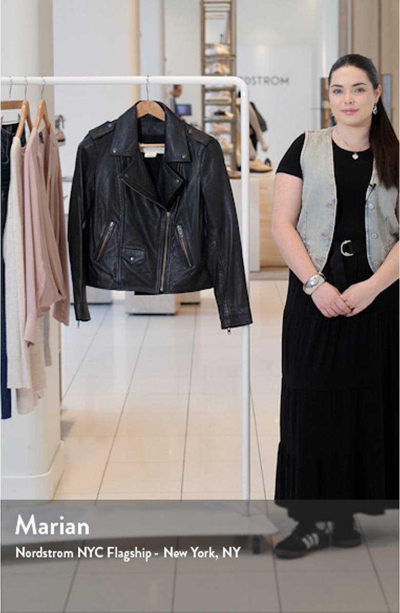 Leather Moto Jacket, sales video thumbnail
