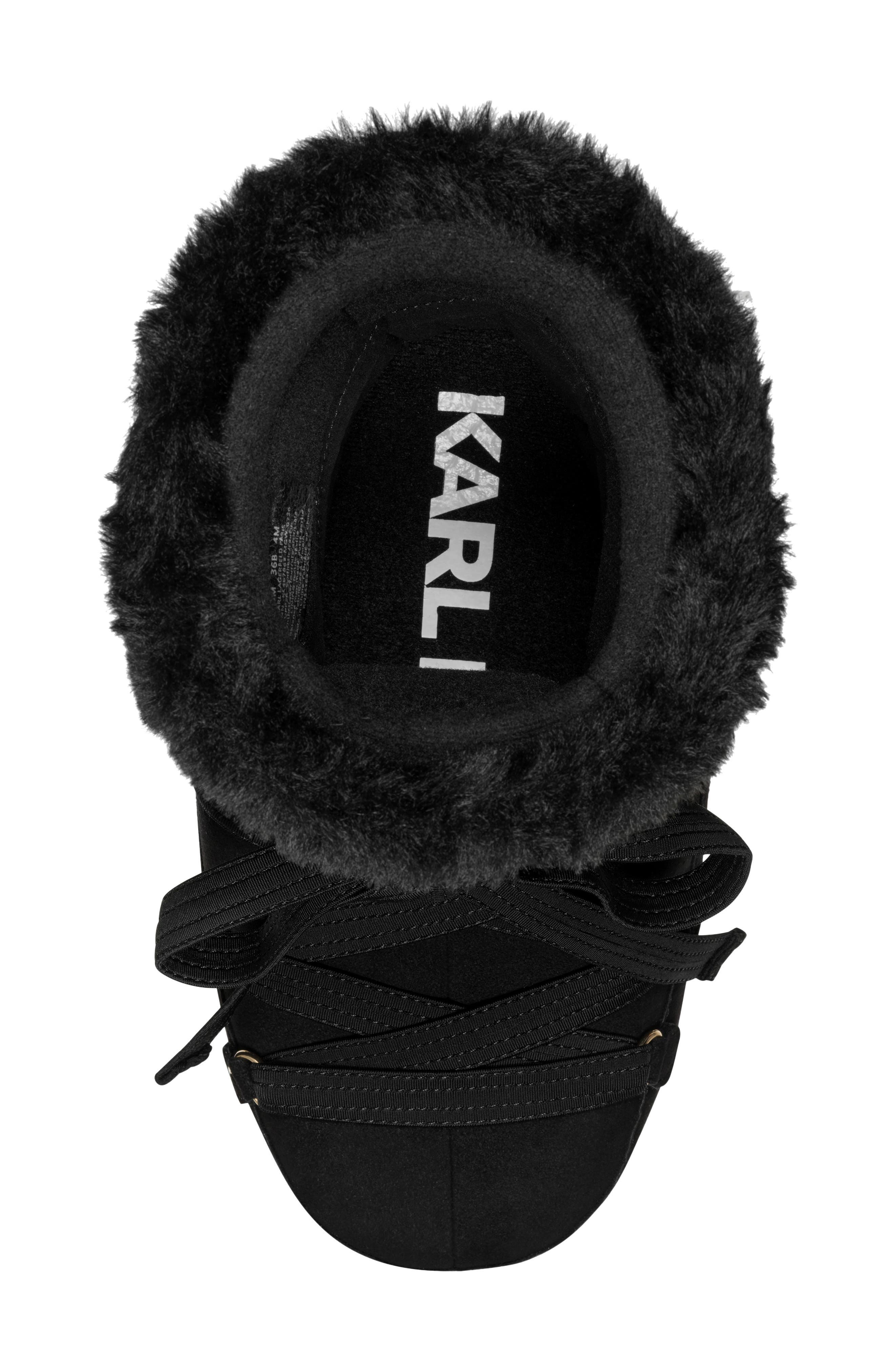 Prynn Faux Fur Bootie, Alternate, color, BLACK