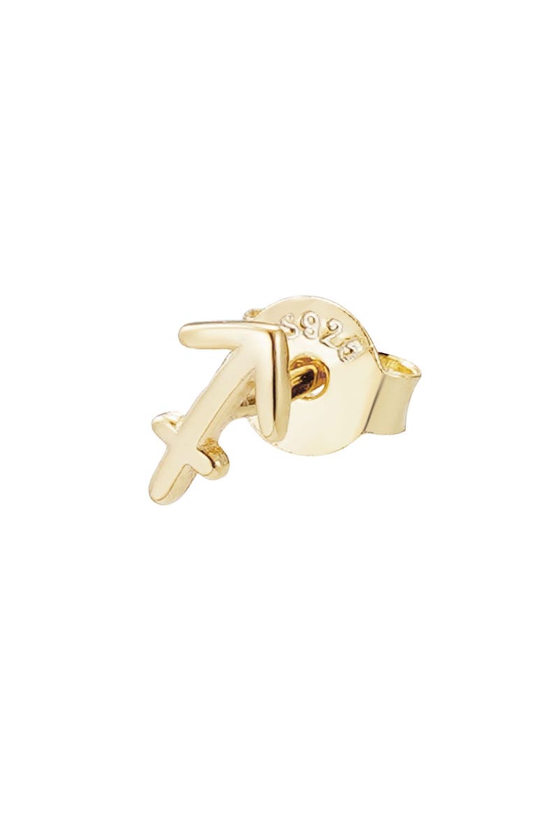 Zodiac Sign 925 Sterling Silver Stud Earring, Main, color, GOLD-SAGITTARIUS
