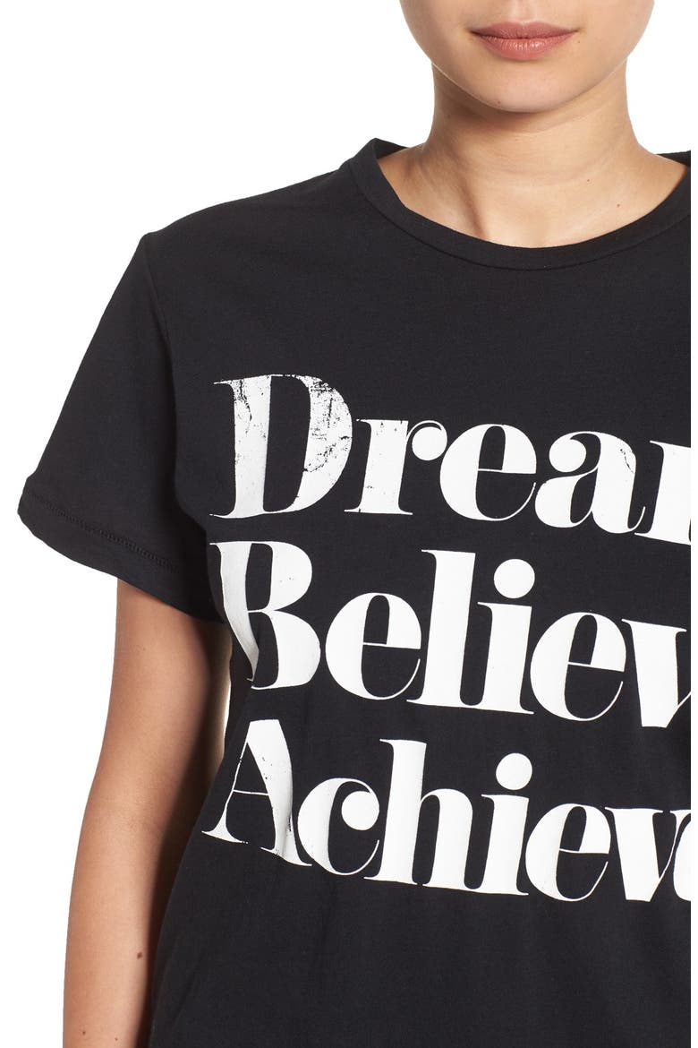'Dream Believe Achieve' Graphic Tee, Alternate, color, BLACK