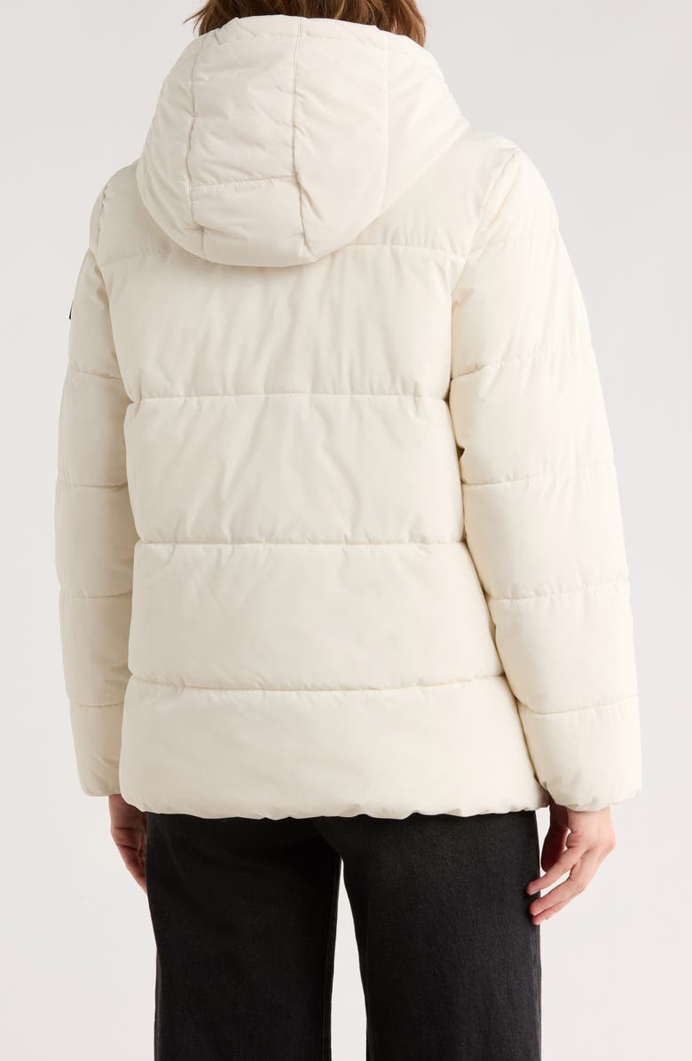CALVIN KLEIN PERFORMANCE Faux Fur Lined Hood Puffer Jacket, Alternate, color, Birch / Black