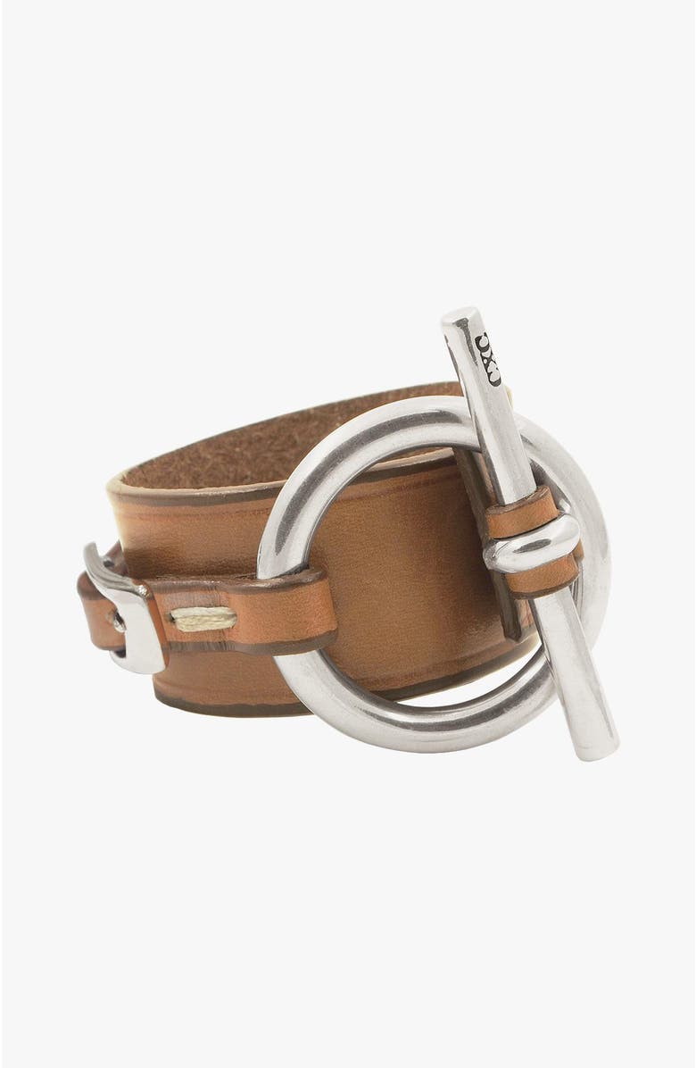 CXC Origins Leather Bracelet, Main, color, Silver