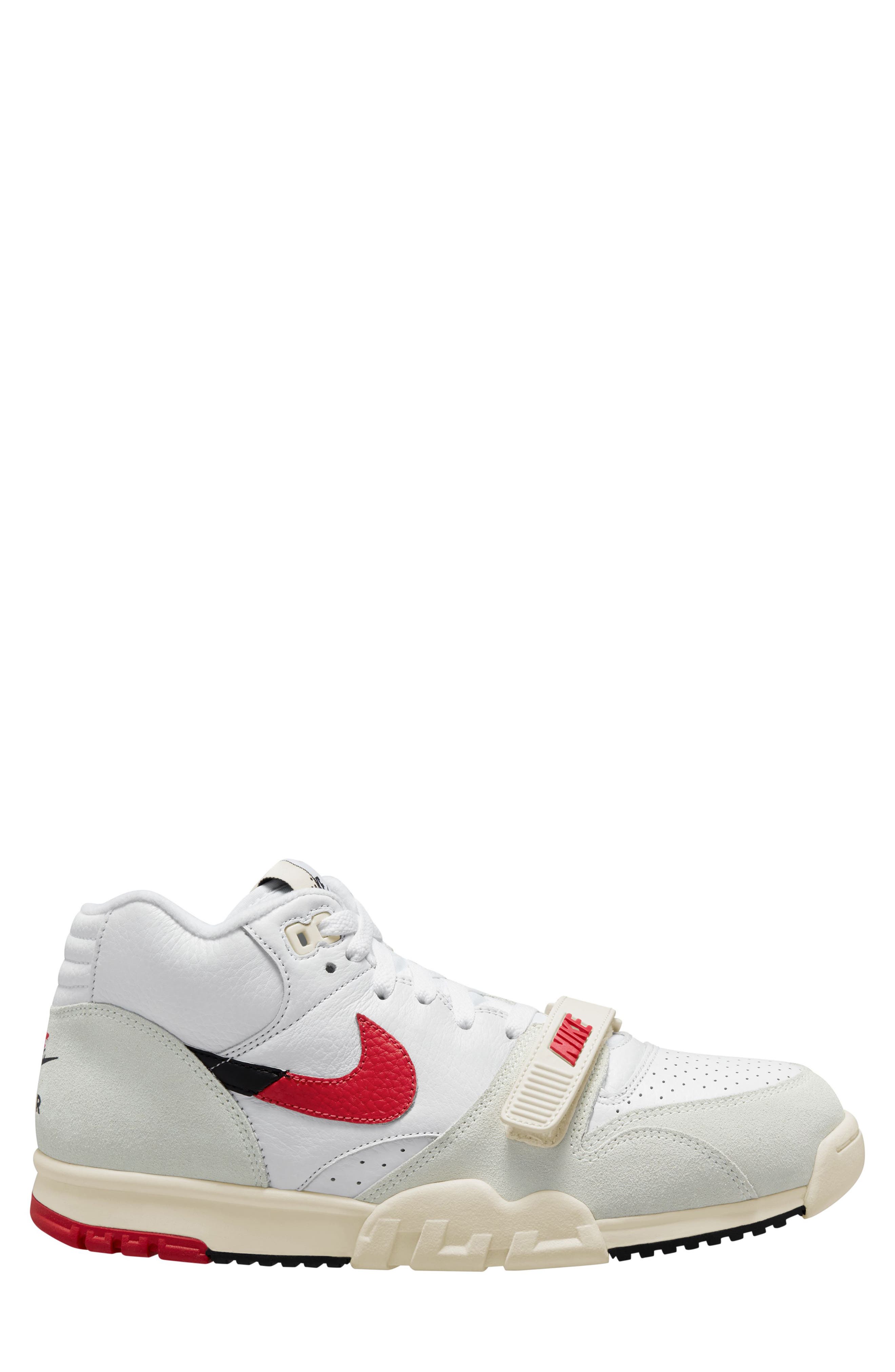 Air Trainer 1 Sneaker, Main, color, WHITE/ UNIVERSITY RED/ BLACK
