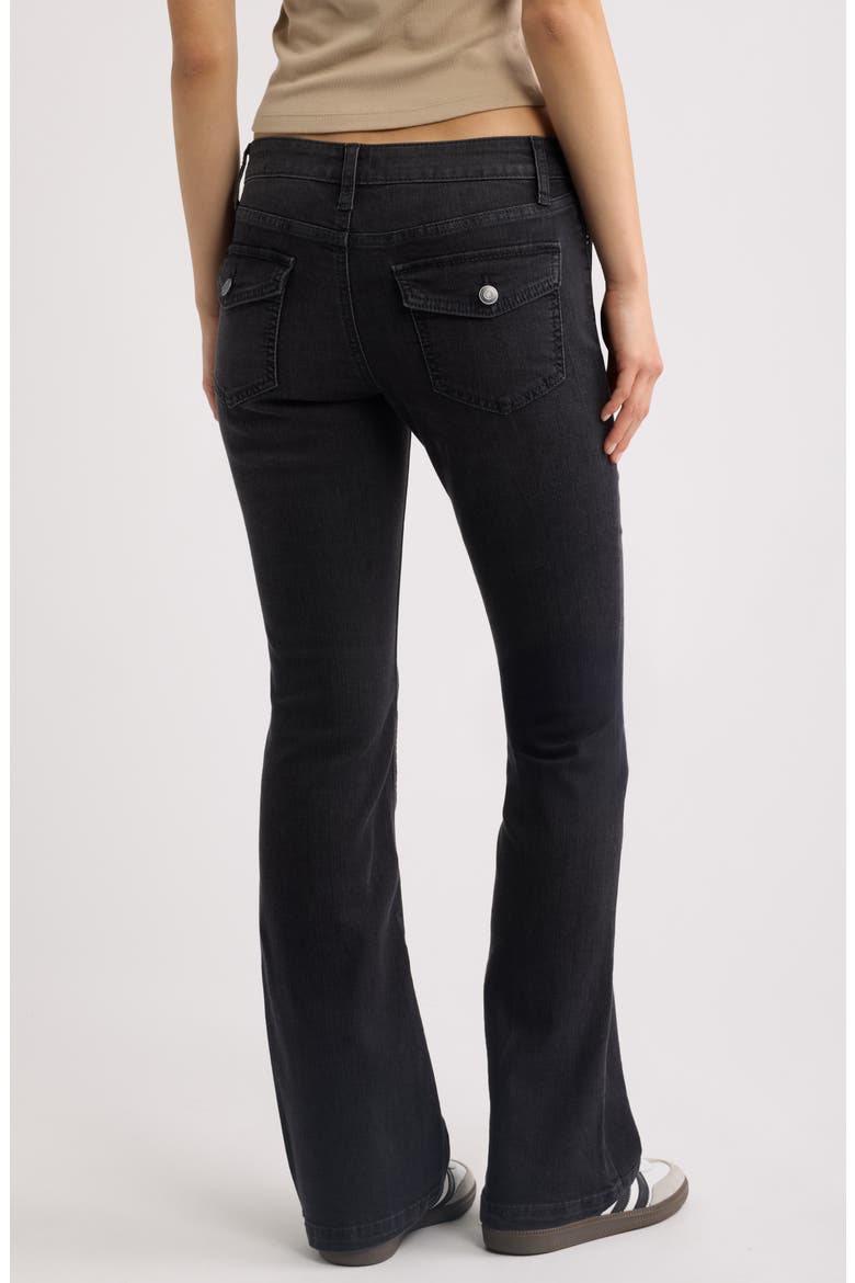 Low Rise Bootcut Jeans, Alternate, color, WASHED BLACK