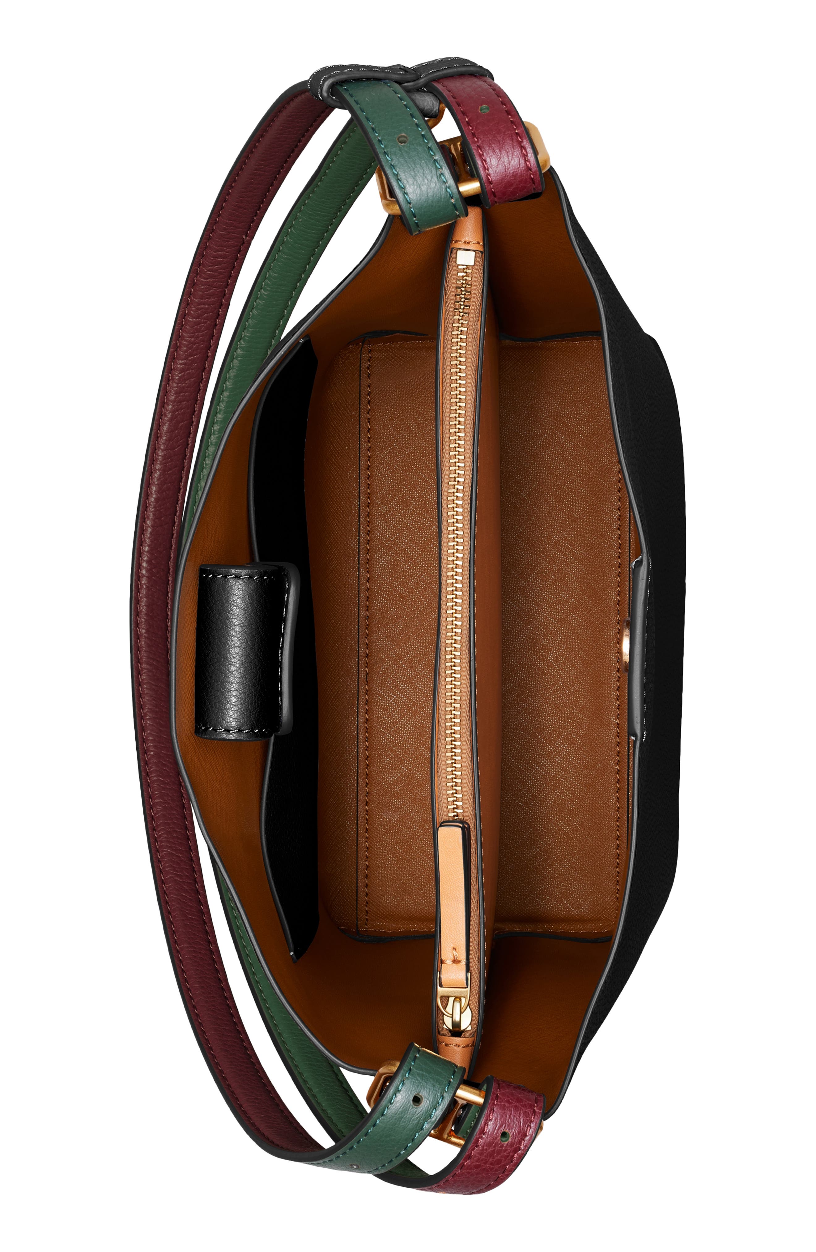 Tory Burch Perry Leather Bucket Bag, Alternate, color, 