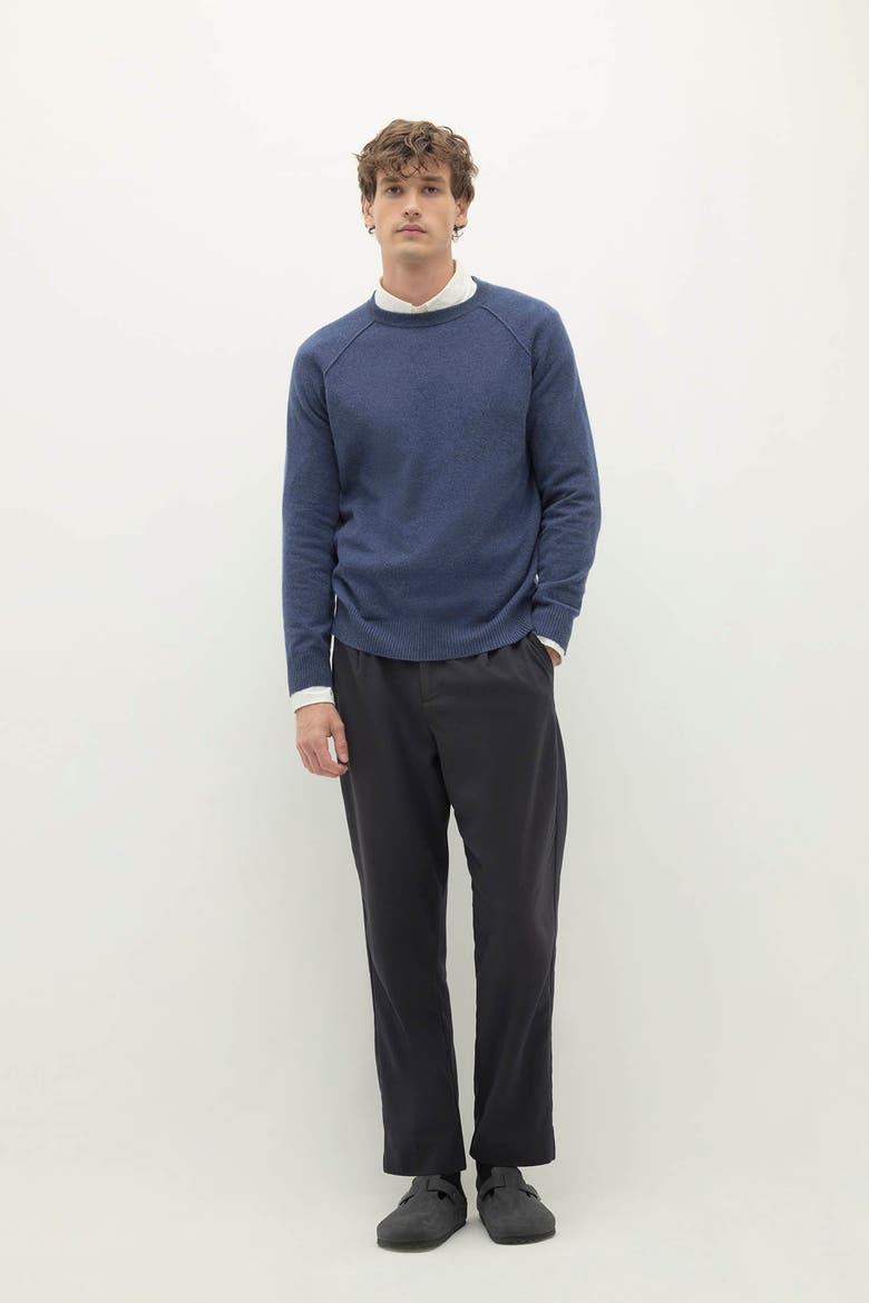 Lorenzo Cashmere Crewneck, Main, color, Indigo Heather