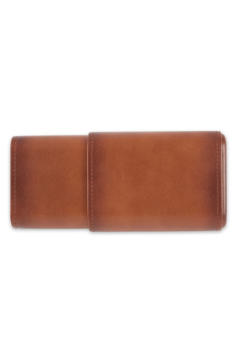 Bey-Berk Rustic Leather Cigar Case, Alternate, color, Brown Multi Color