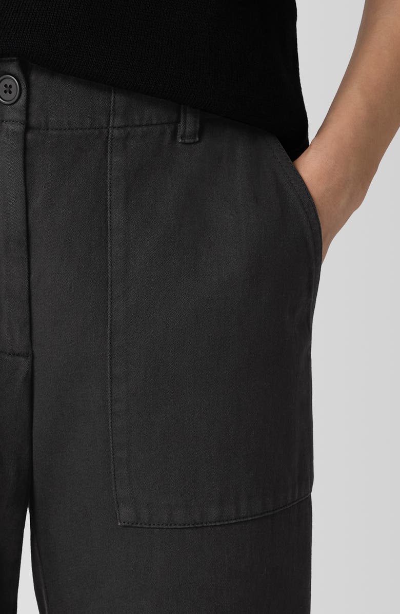 Eileen Fisher Easy Tapered Organic Cotton Pants, Alternate, color,