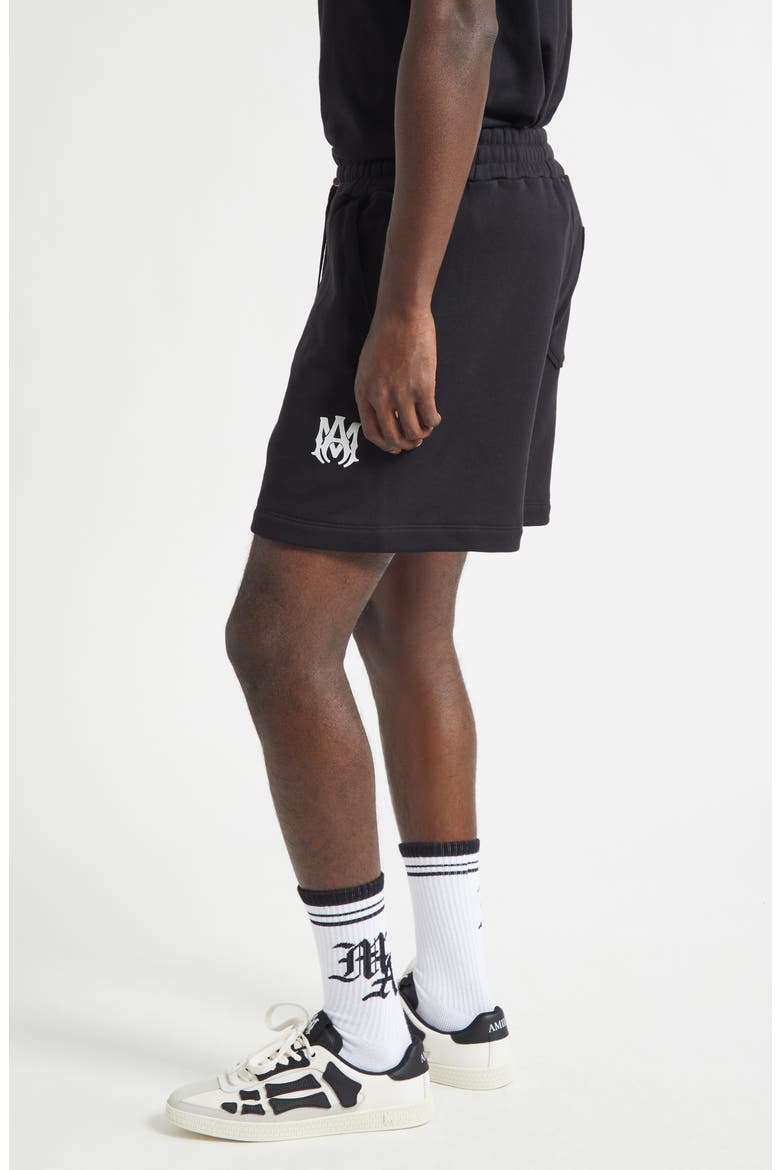 Core Logo Embroidered Sweat Shorts, Alternate, color, BLACK