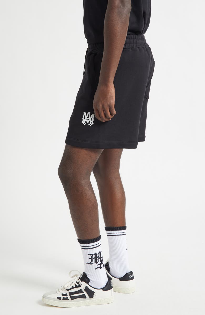 AMIRI Core Logo Embroidered Sweat Shorts, Alternate, color, Black