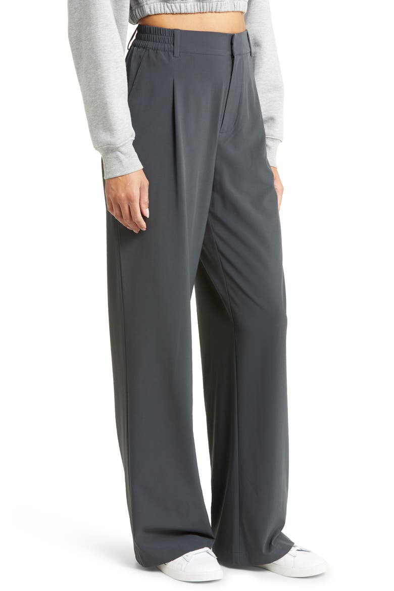 Pursuit High Waist Wide Leg Pants, Alternate, color, ANTHRACITE