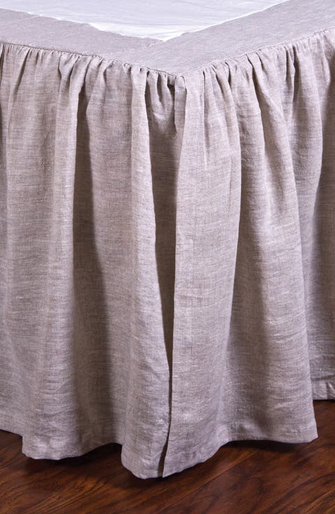 Gathered Linen Bedskirt