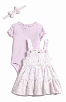 Nicole Miller Floral Dress, Ribbed Bodysuit & Headband Set