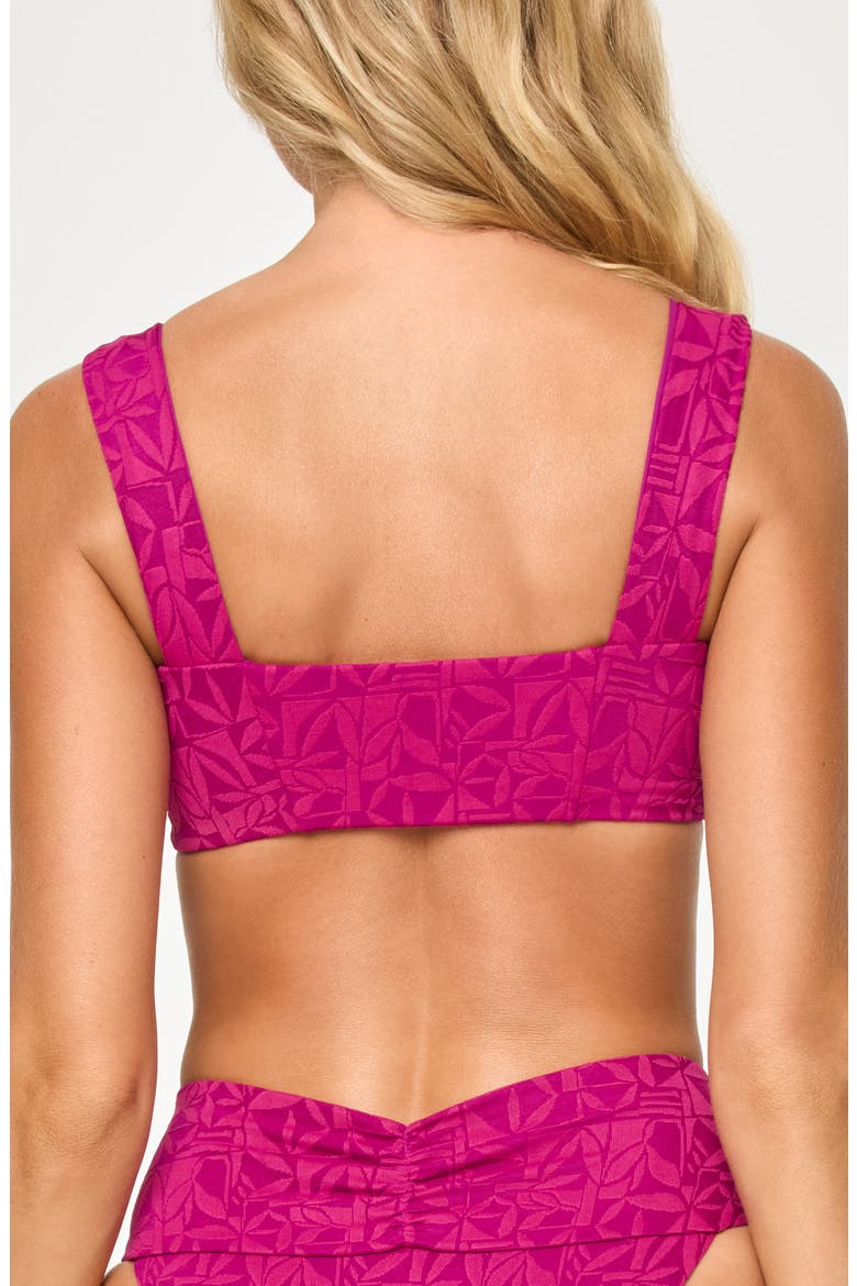 Marlee Jacquard Bikini Top, Alternate, color, BERRY
