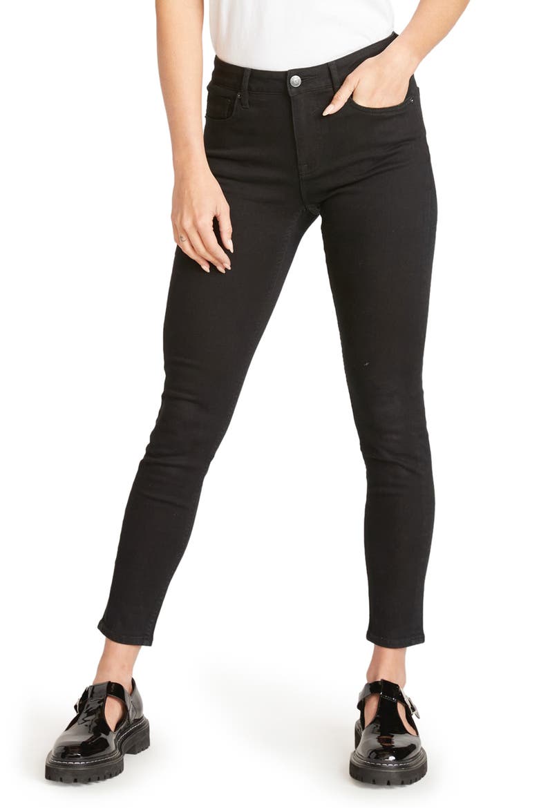 Marley Ankle Skinny Jeans, Main, color, BLACK