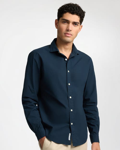 Onia Poplin Long Sleeve Button Down Shirt In Blue