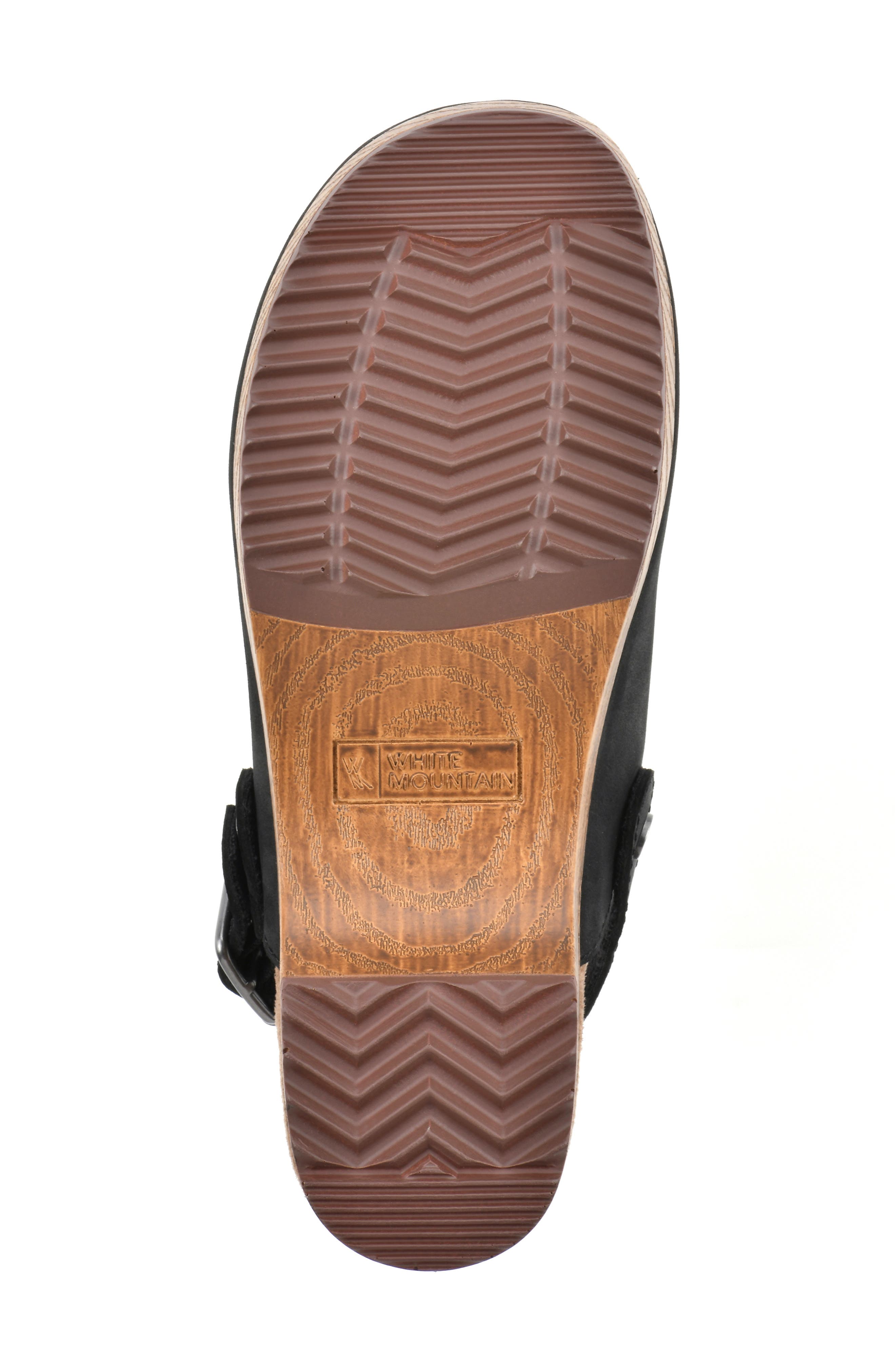 White Mountain Footwear White Mountain Being Buckled Leather Clog, Alternate, color, Black/ Nubuck