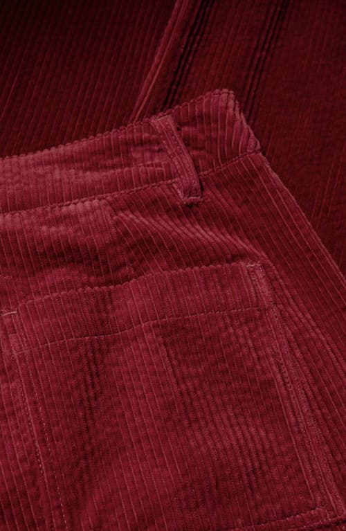 Seasalt Cornwall Asphodel Crop Wide Leg Corduroy Pants In Red