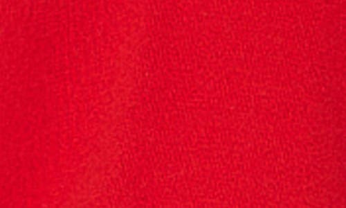 Milly Feather Cuff V-neck Sweater In Red