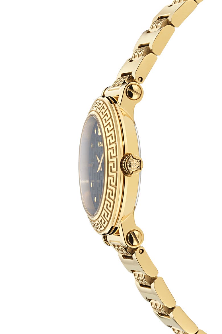 Greca Sphere Petite Bracelet Watch, 30mm, Alternate, color, YELLOW GOLD