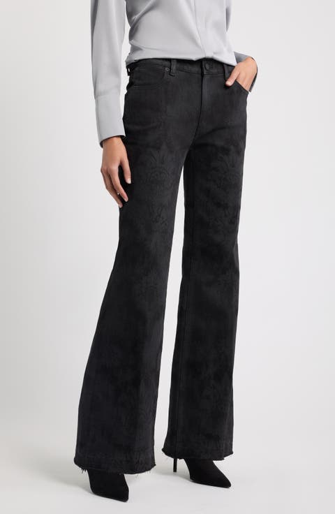 Zane Damask High Waist Bootcut Jeans