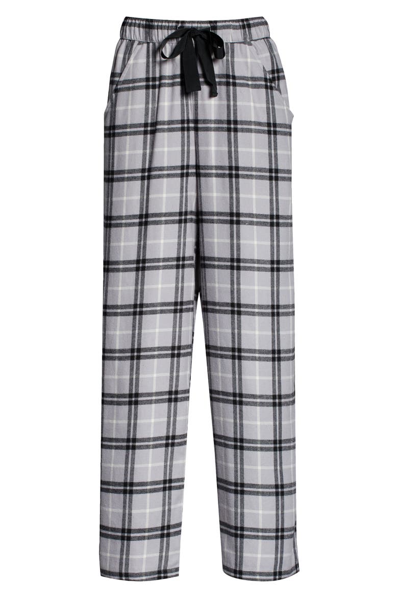 Flannel Pajama Pants, Alternate, color, GREY SLEET LAWSON PLAID