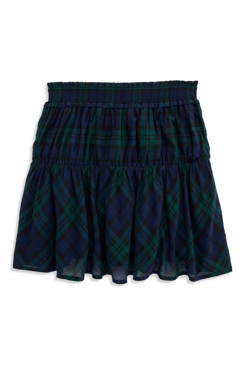 Kids' Gemma Bow Skirt, Alternate, color, JET BLACK BLACKWATCH