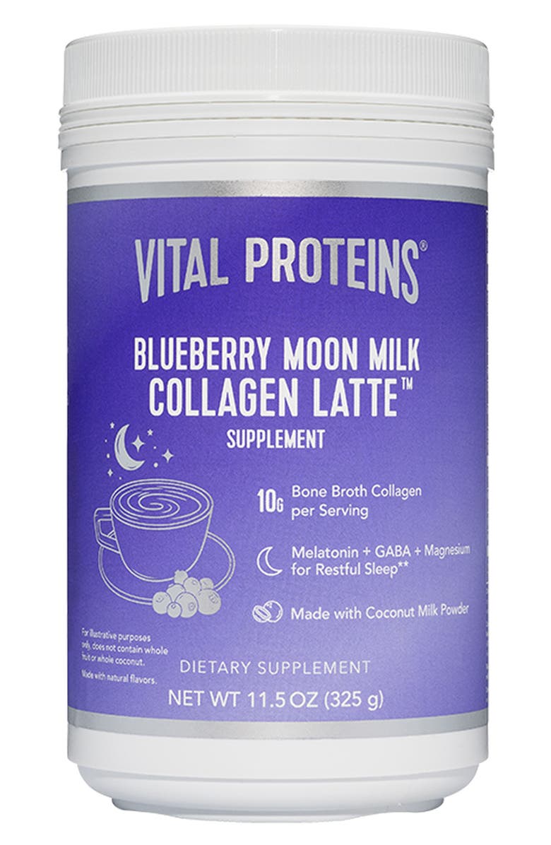 Vital Proteins Blueberry Moon Milk Collagen Latte, Main, color,
