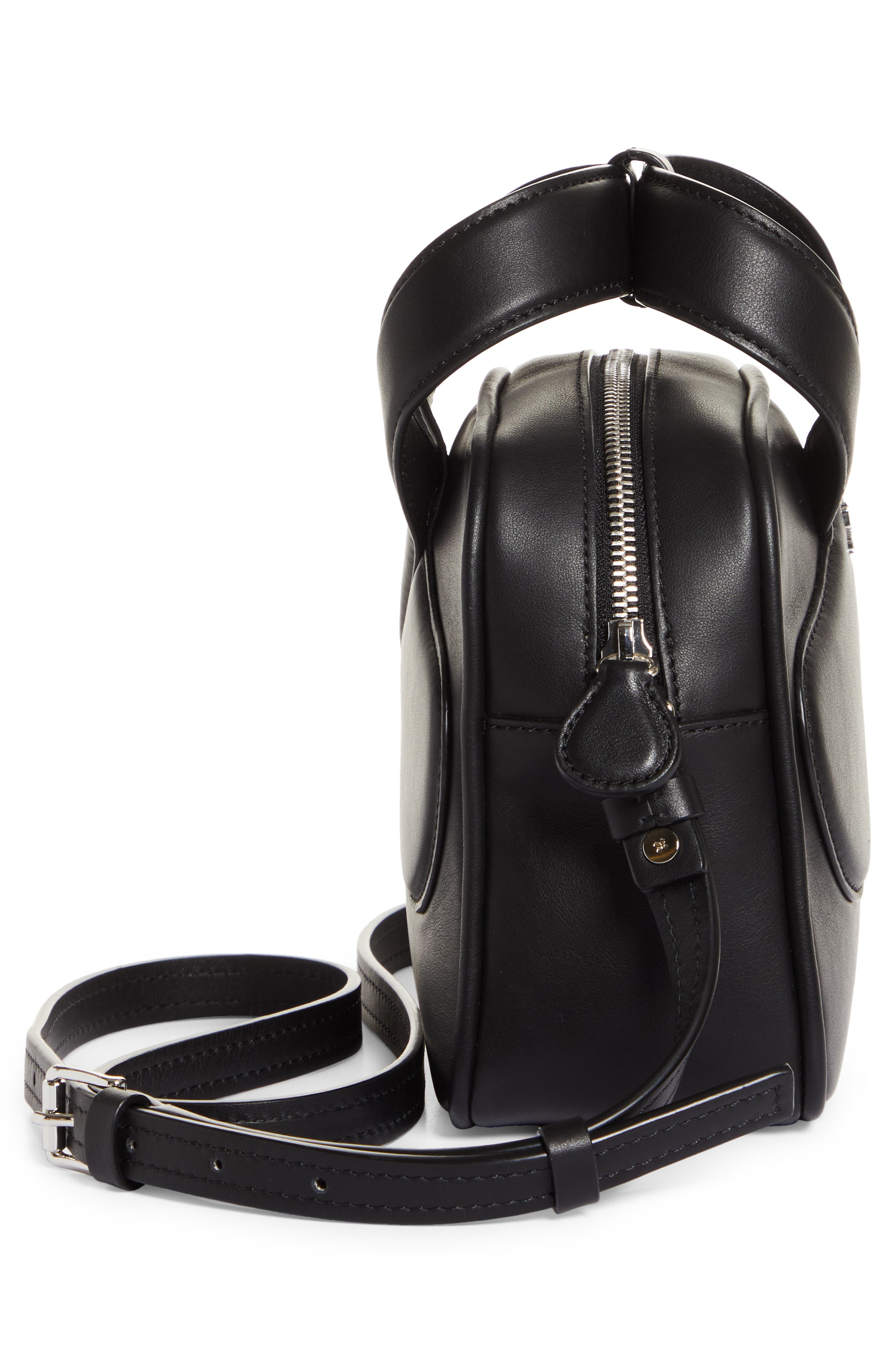 Courrèges Leather Loop Top Handle Bag, Alternate, color, 