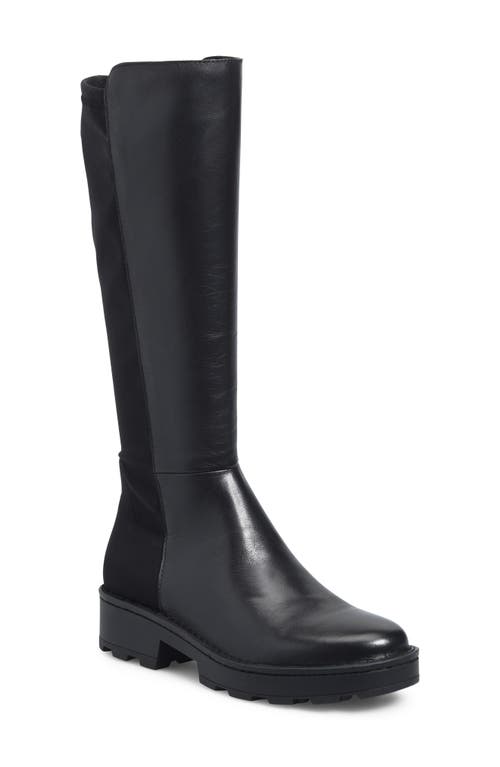 Børn Caraway Knee High Boot in Black Leather 