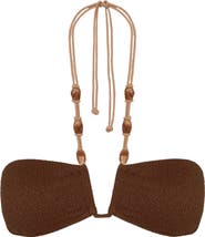 ViX Paula Hermanny Corsica Carol Beaded Bikini Top