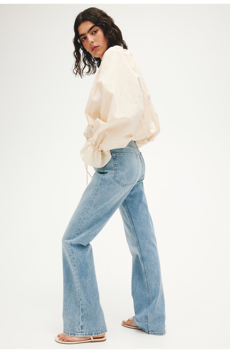 H&M Bootcut High Waist Jeans, Alternate, color, Light Denim Blue