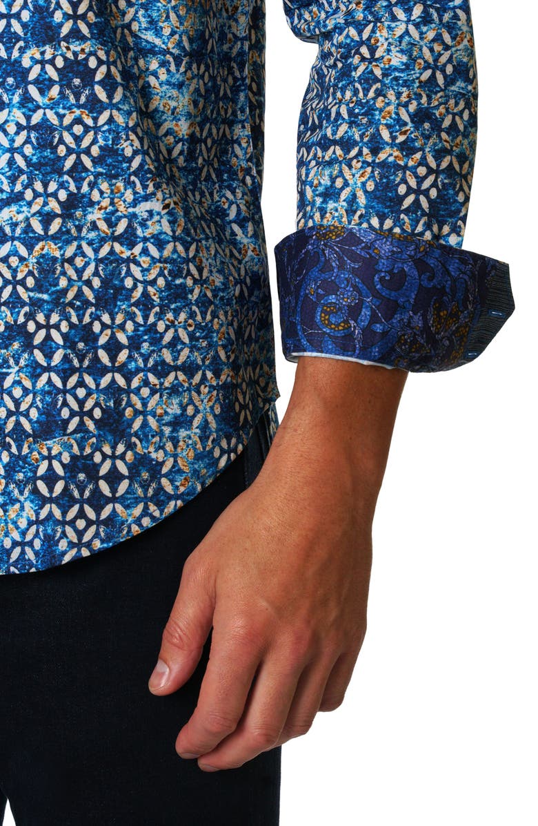 Robert Graham Mezza Abstract Print Button-Up Shirt, Alternate, color, 