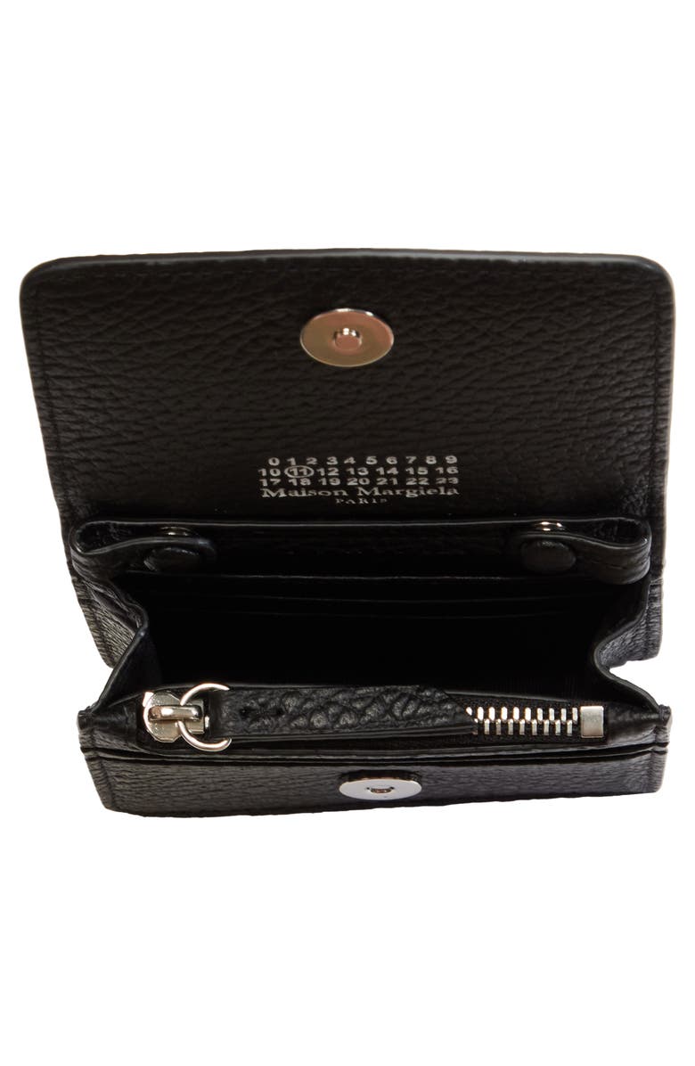 Maison Margiela Small Leather Chain Wallet, Alternate, color, Black