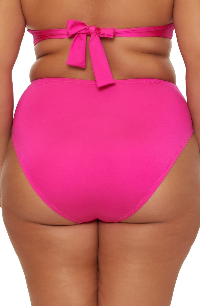 Trina Turk Monaco High Waist Swim Bottoms, Alternate, color, Pink Parade