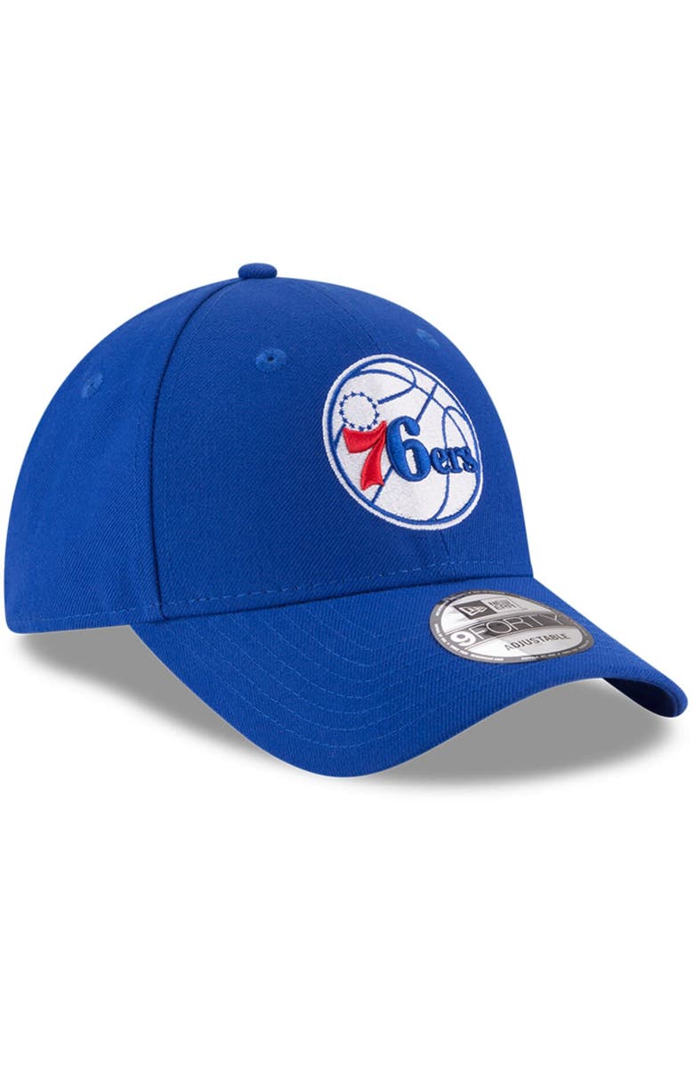 New Era Men
s New Era Royal Philadelphia 76ers Official Team Color 9FORTY Adjustable Hat, Alternate, color, 
