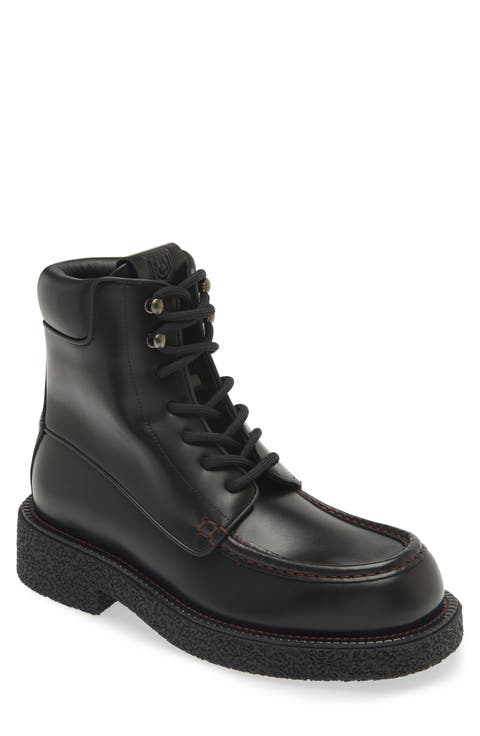 ブーツその他 Ferragamo Glossy Black Leather Combat Boots Ferragamo Glossy Black Leather Combat Boots | ModeSens