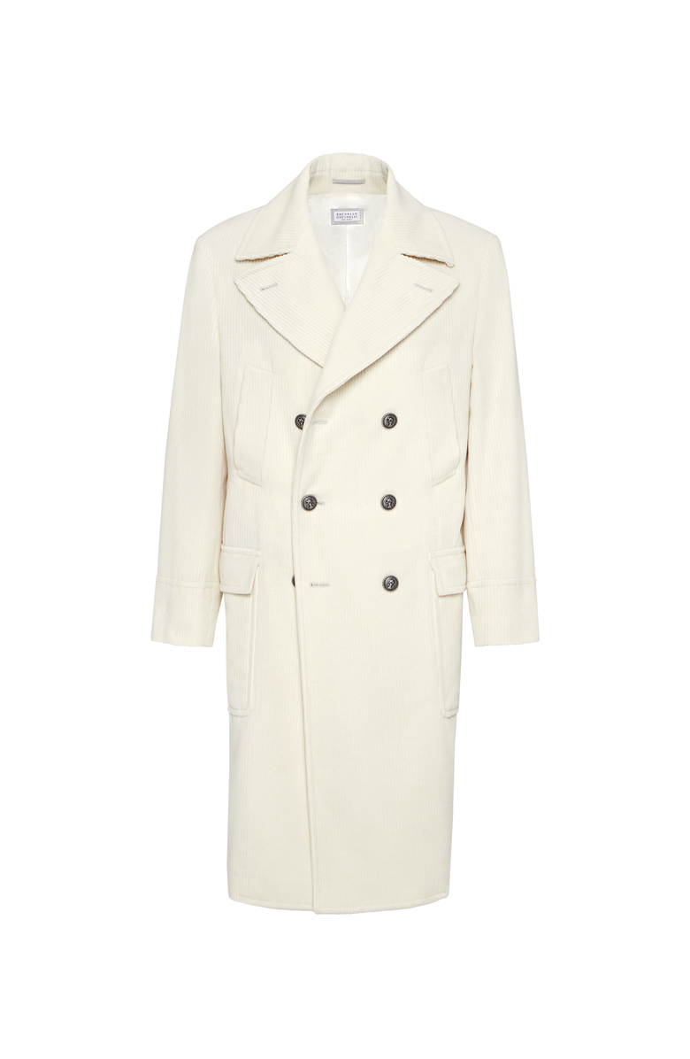 Brunello Cucinelli One-and-a-half-breasted coat, Main, color, Ecru