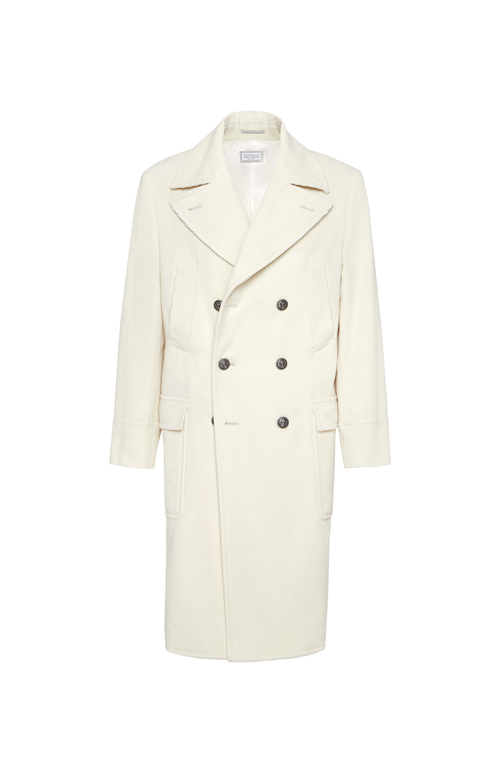 Brunello Cucinelli One-and-a-half-breasted Coat In Neutral