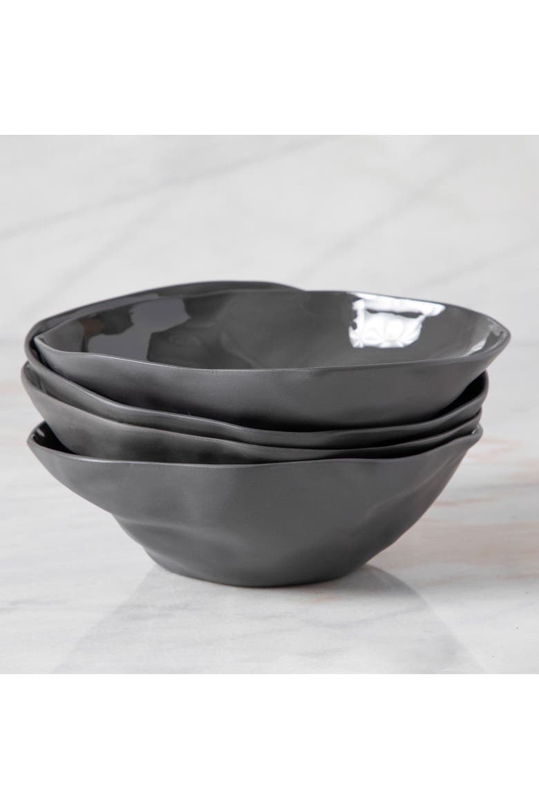Tam Stoneware Side Bowl - Set of 4, Alternate, color, Slate