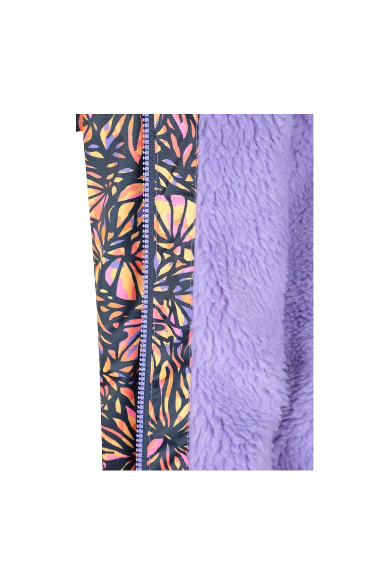 Childrens/Kids Tidal Flowers Waterproof Changing Robe, Alternate, color, Navy