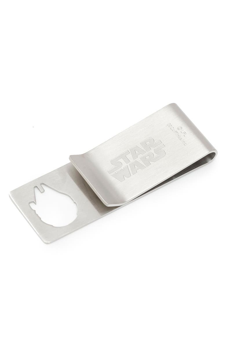 Cufflinks, Inc. Star Wars<sup>™</sup> - Millennium Falcon Stainless Steel Money Clip, Main, color, 
