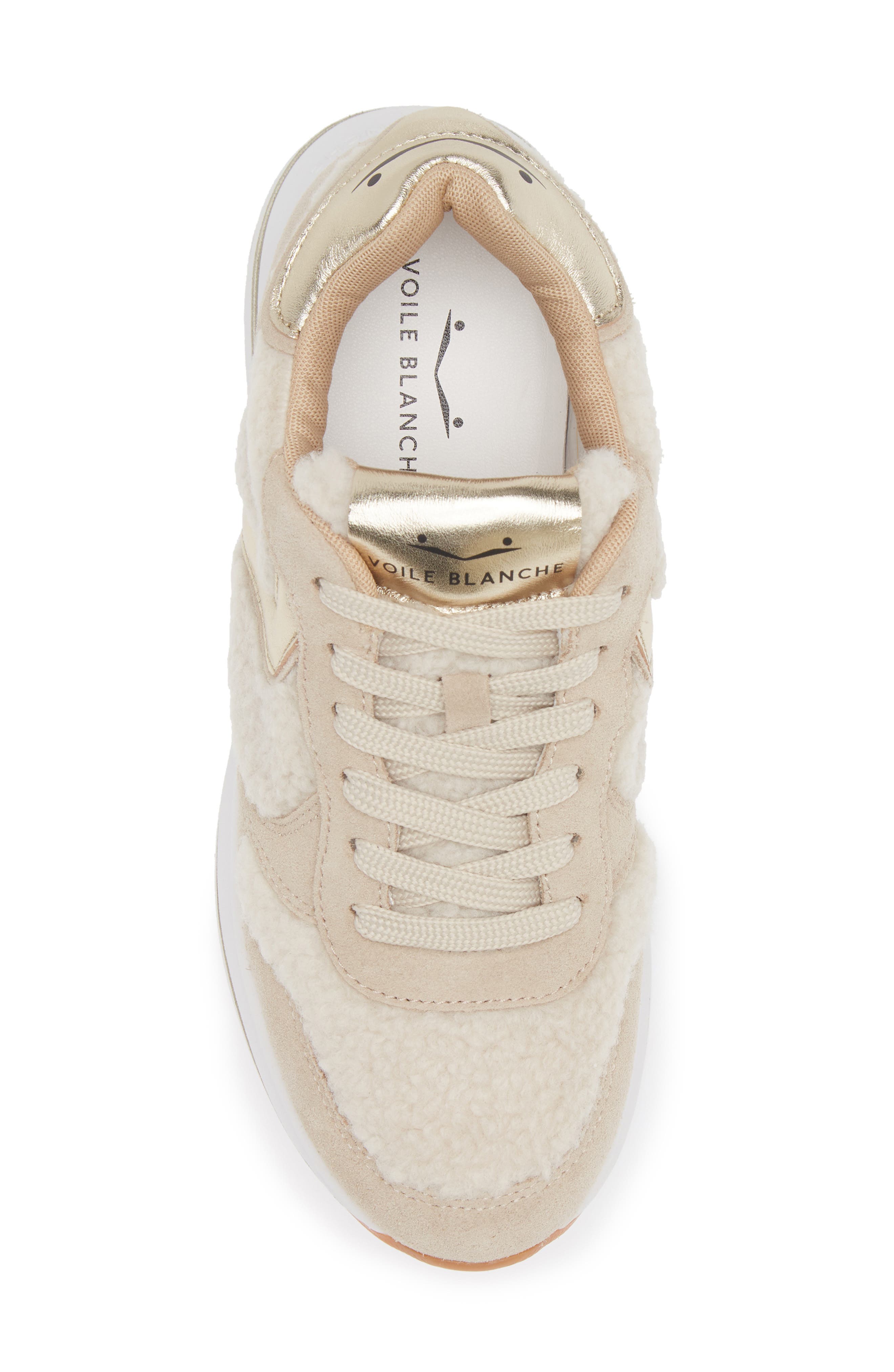 Voile Blanche Merry Curly Faux Shearling Sneaker, Alternate, color, 