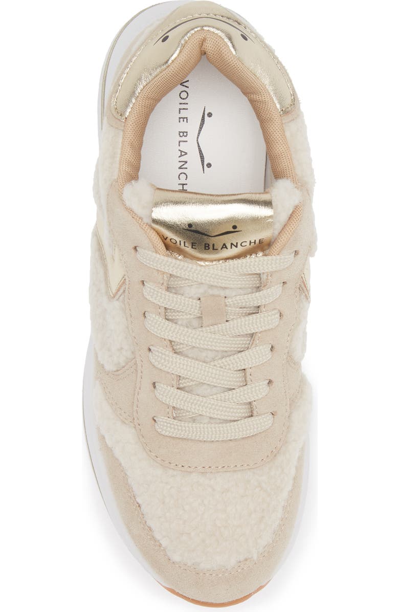 Voile Blanche Merry Curly Faux Shearling Sneaker, Alternate, color,