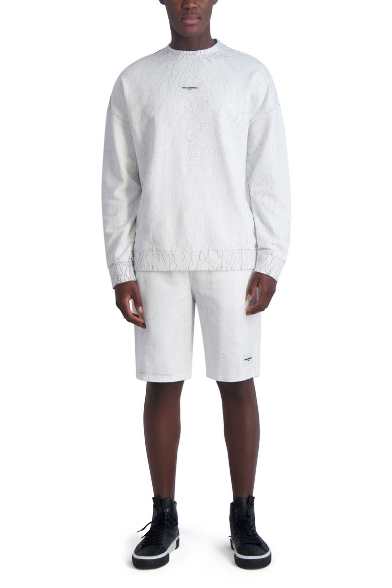 Mr B Print Terry Sweatshirt, Alternate, color, OFF WHITE