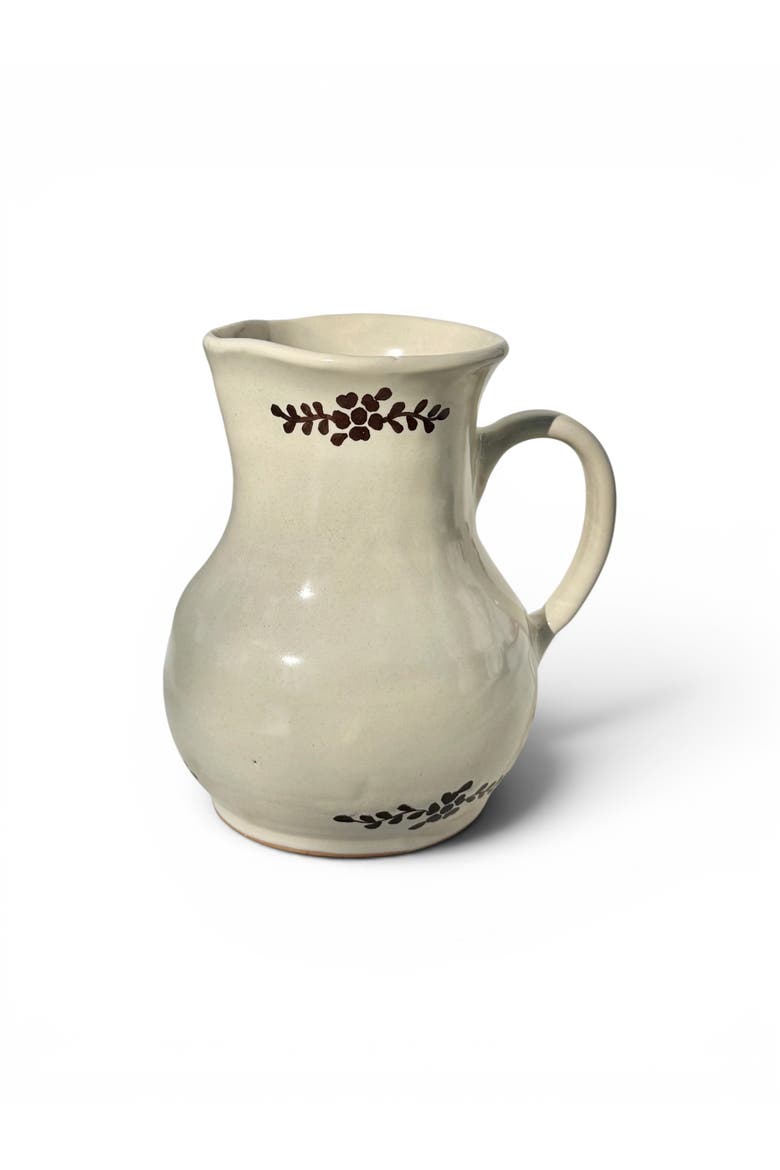 Hand Painted Margot Pitcher, Main, color, Beige