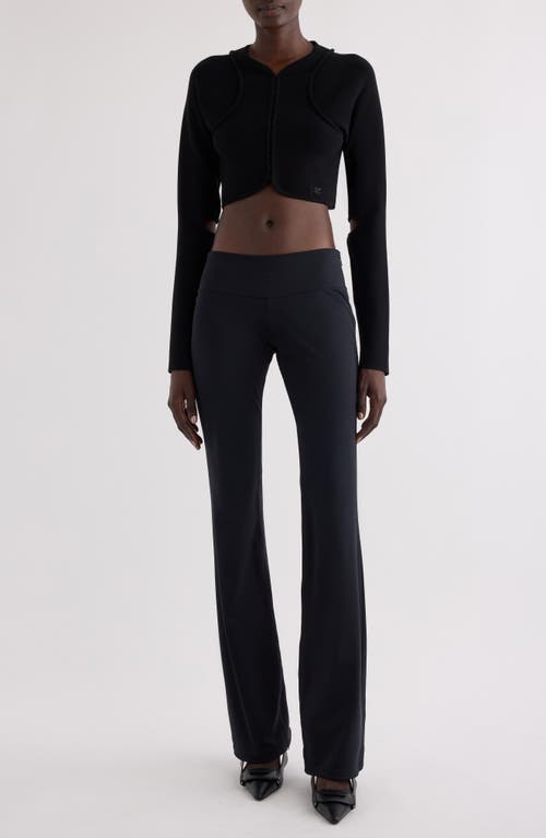 Courrèges Cutout Scuba Knit Cardigan In Black