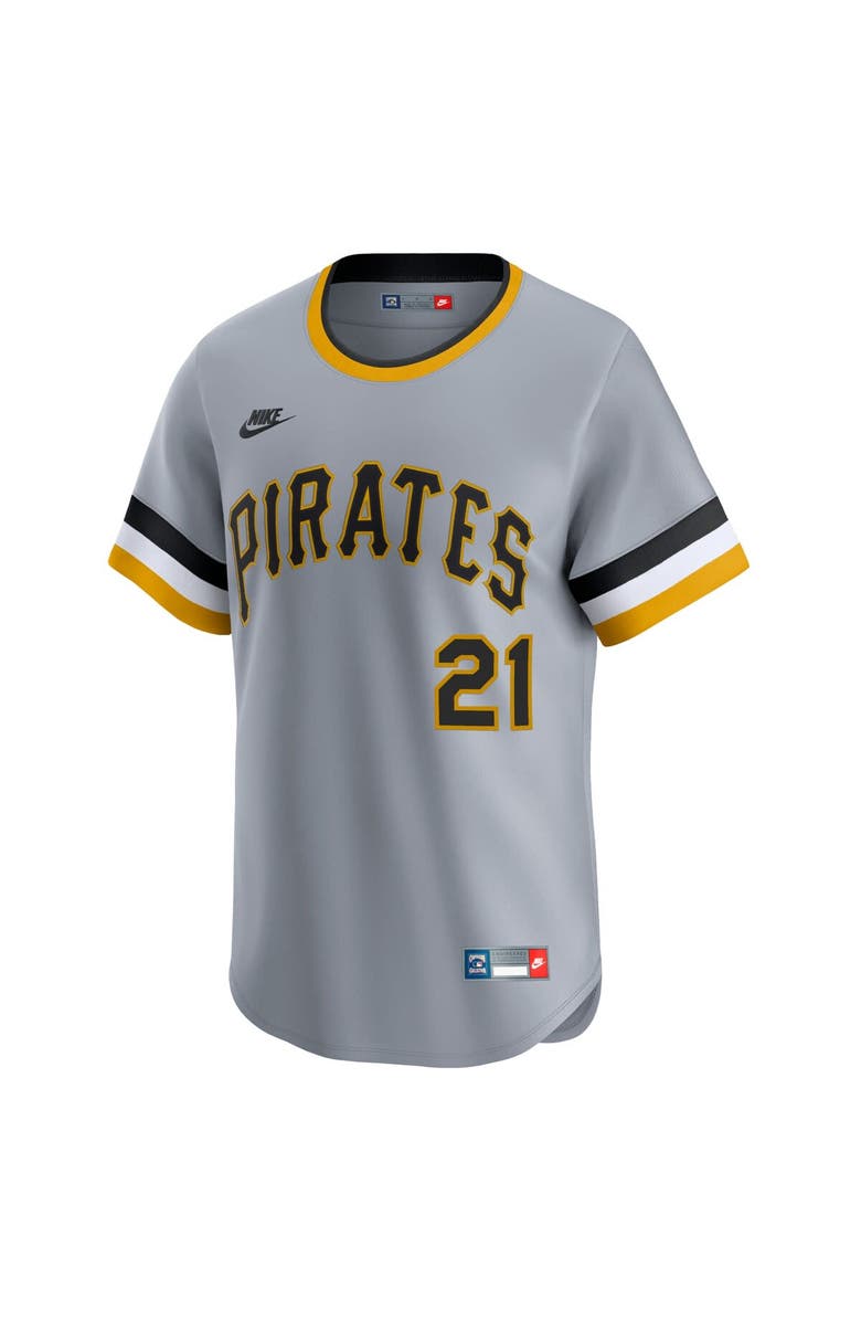 Nike Men's Nike Roberto Clemente Gray Pittsburgh Pirates Throwback Cooperstown Collection Limited Jersey, Alternate, color, Gray