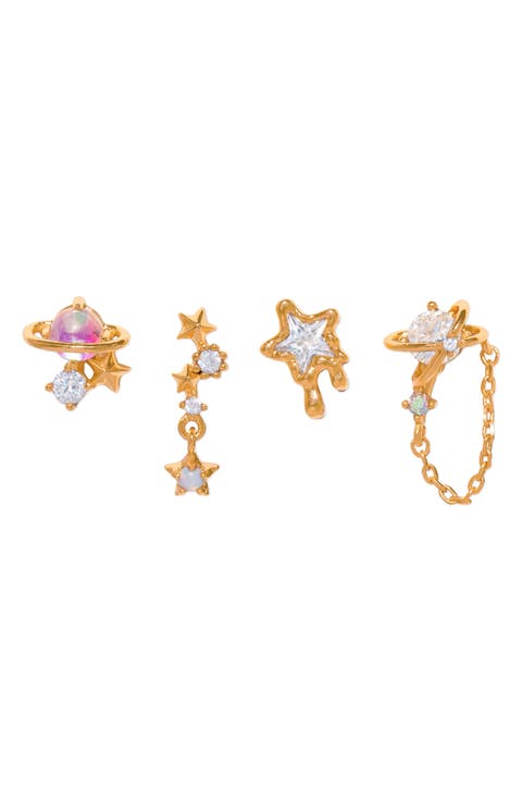 Lunar Dreams Set of 4 Stud Earrings